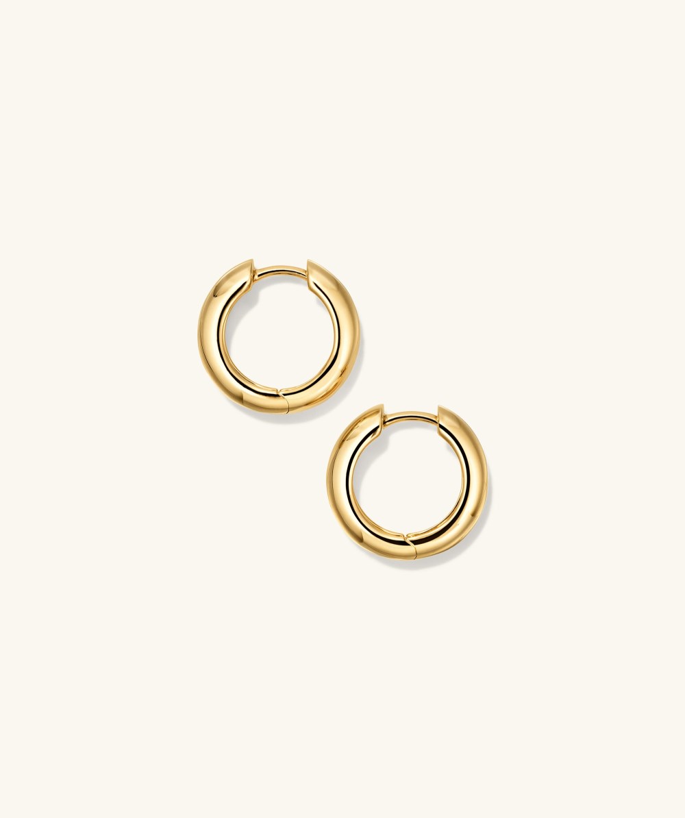 Mejuri Plush Small Hoops - 14k Yellow Gold