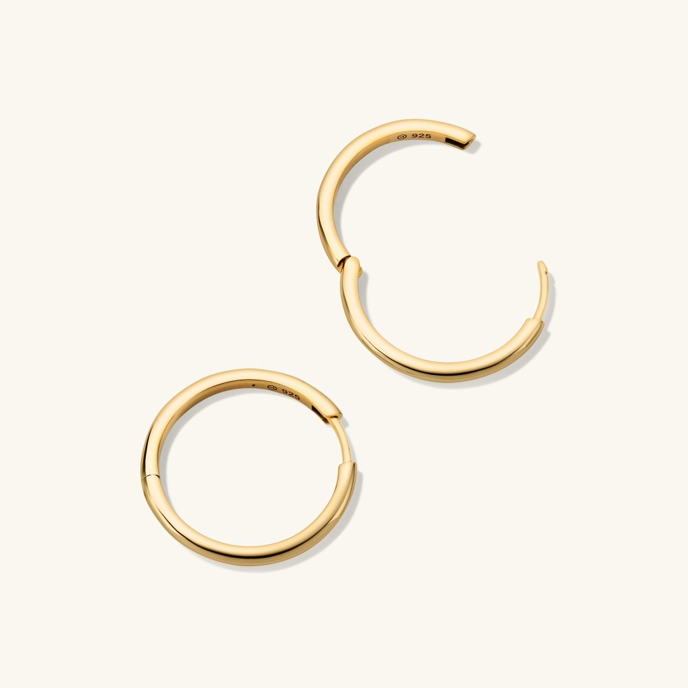 Mejuri Tube Large Hoops - Gold Vermeil
