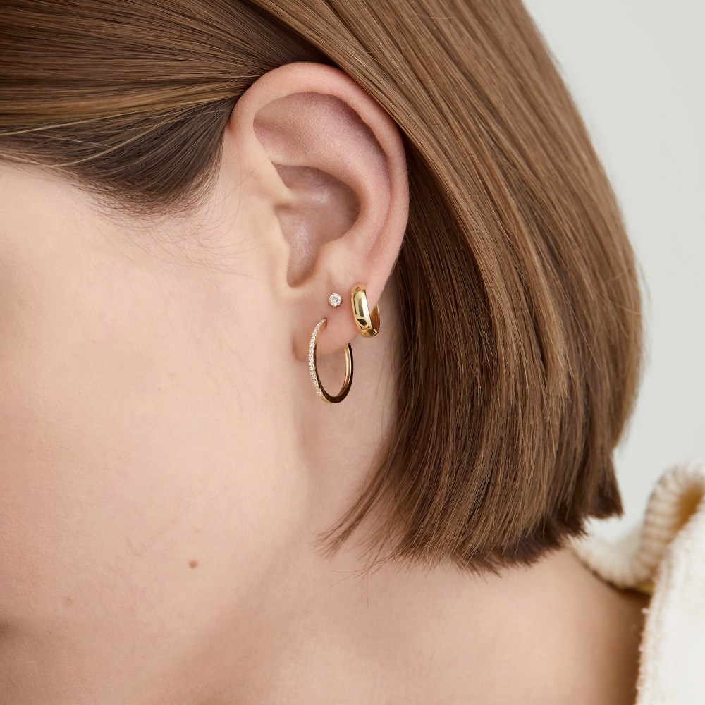 Mejuri Single Bold Huggie Hoop - 14k Yellow Gold