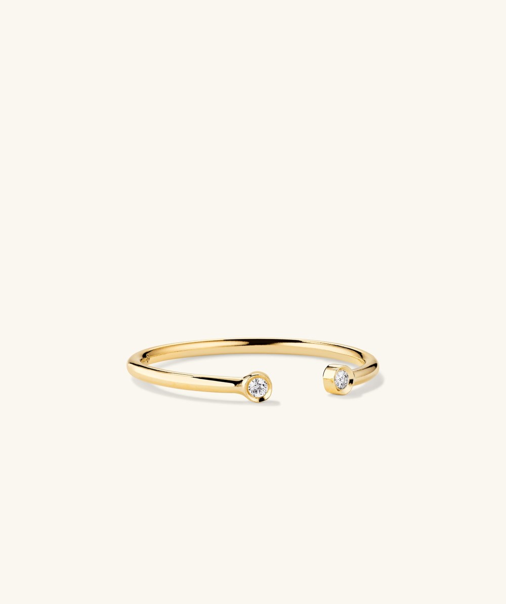 Mejuri Diamonds Open Ring - 14k Yellow Gold Mejuri Diamonds Open Ring - 14k Yellow Gold