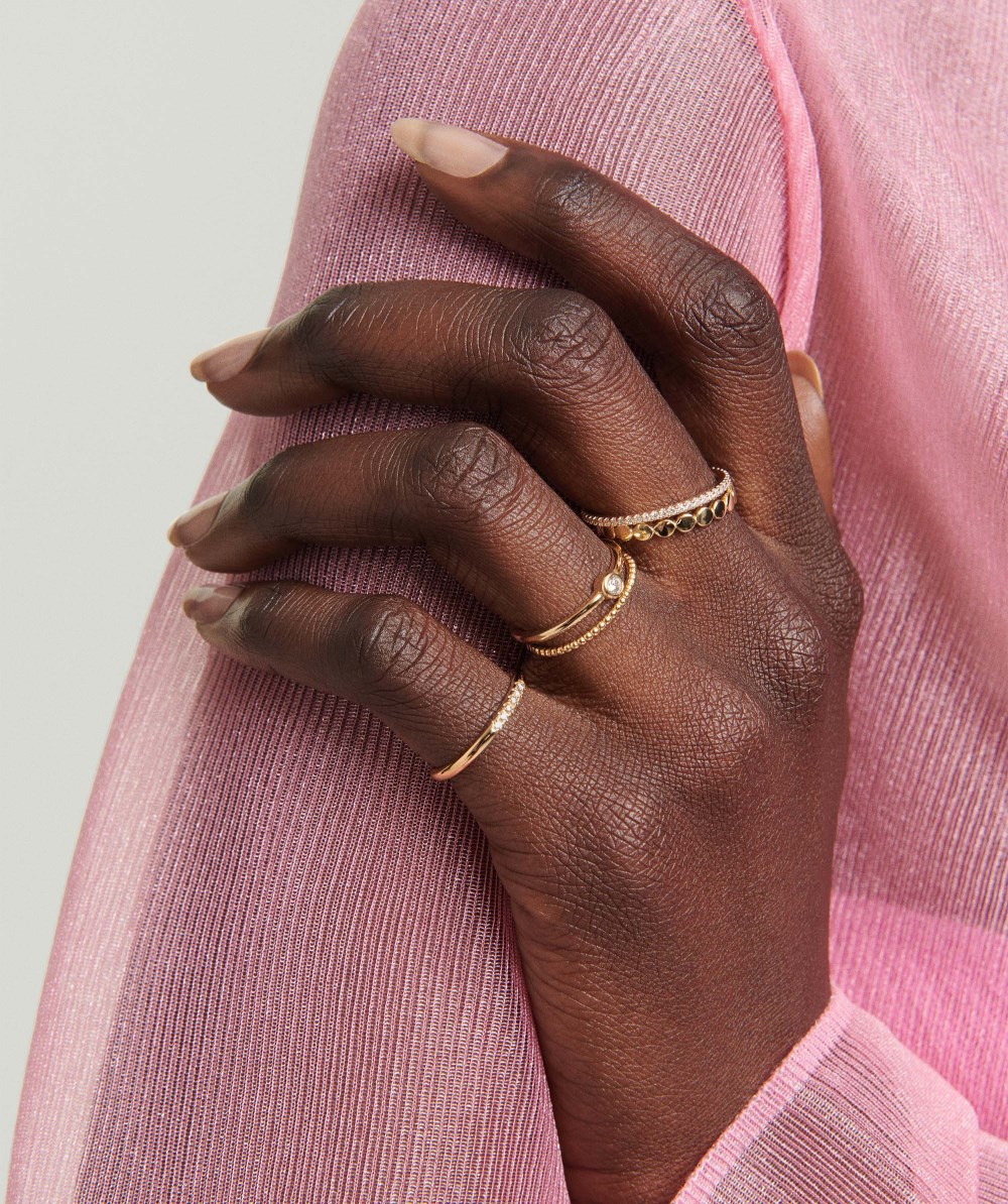 Mejuri Diamonds Line Ring - 14k Yellow Gold