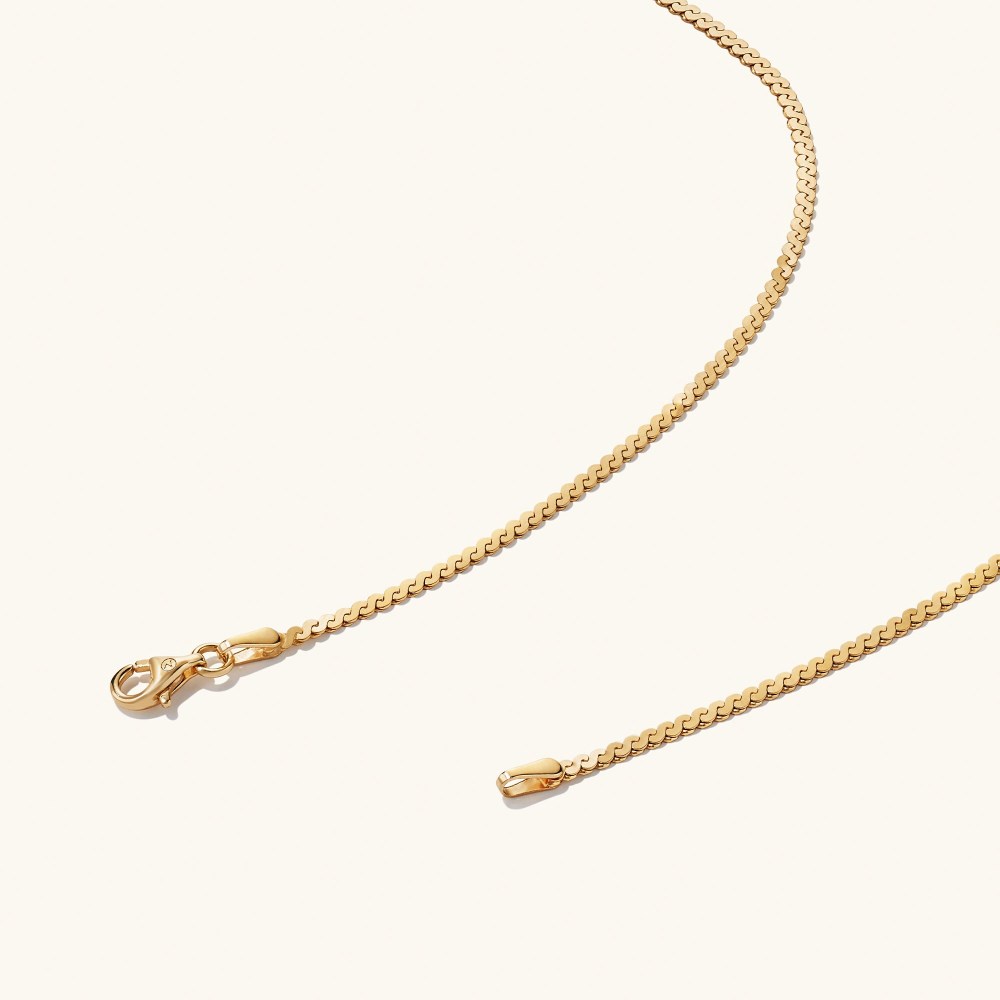 Mejuri Serpentine Chain Necklace - 14k Yellow Gold