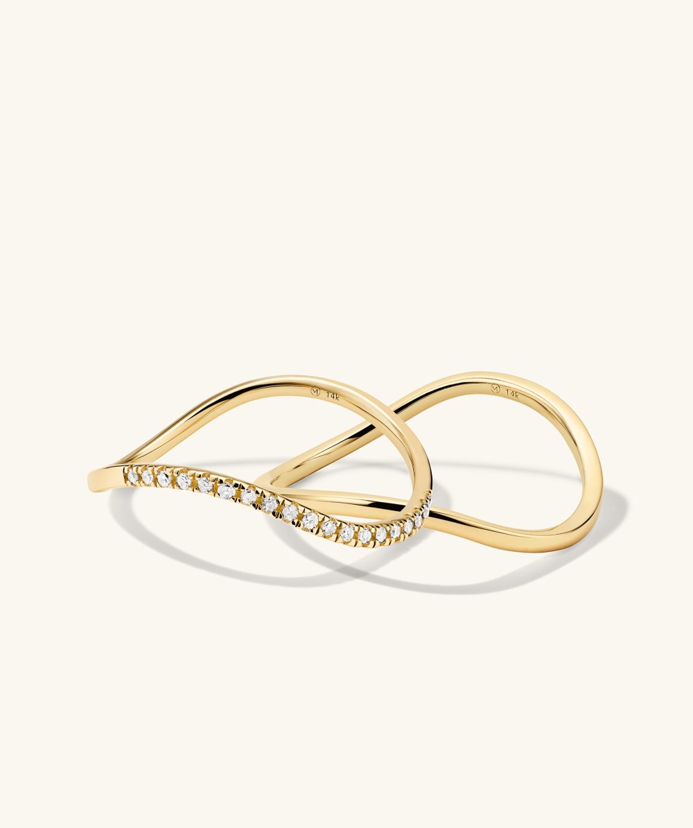 Mejuri Dôme Figure Slim Stacker Set - 14k Yellow Gold