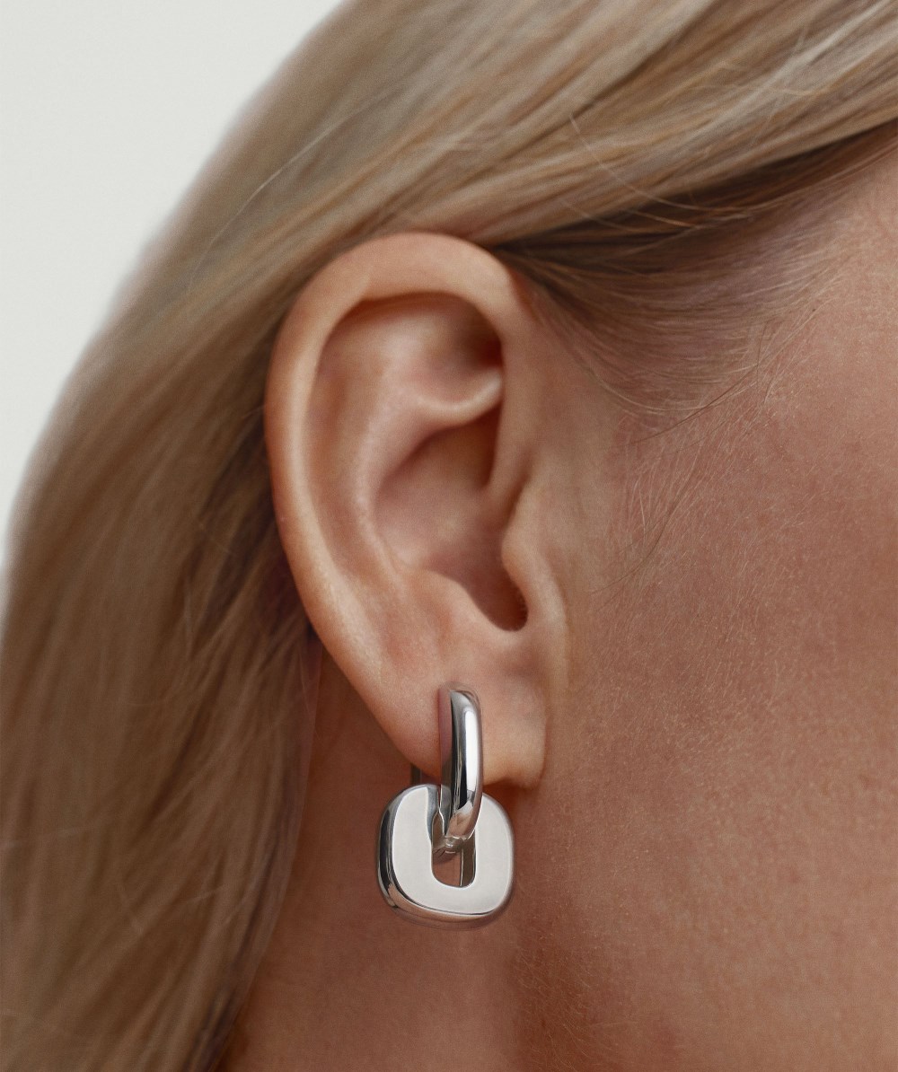 Mejuri Stevie Hoop Links - Sterling Silver