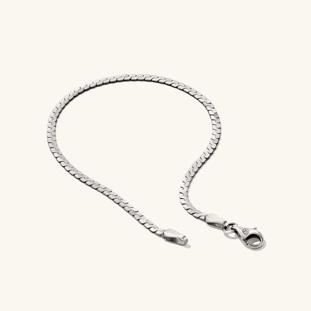 Mejuri Serpentine Chain Bracelet - 14k White Gold