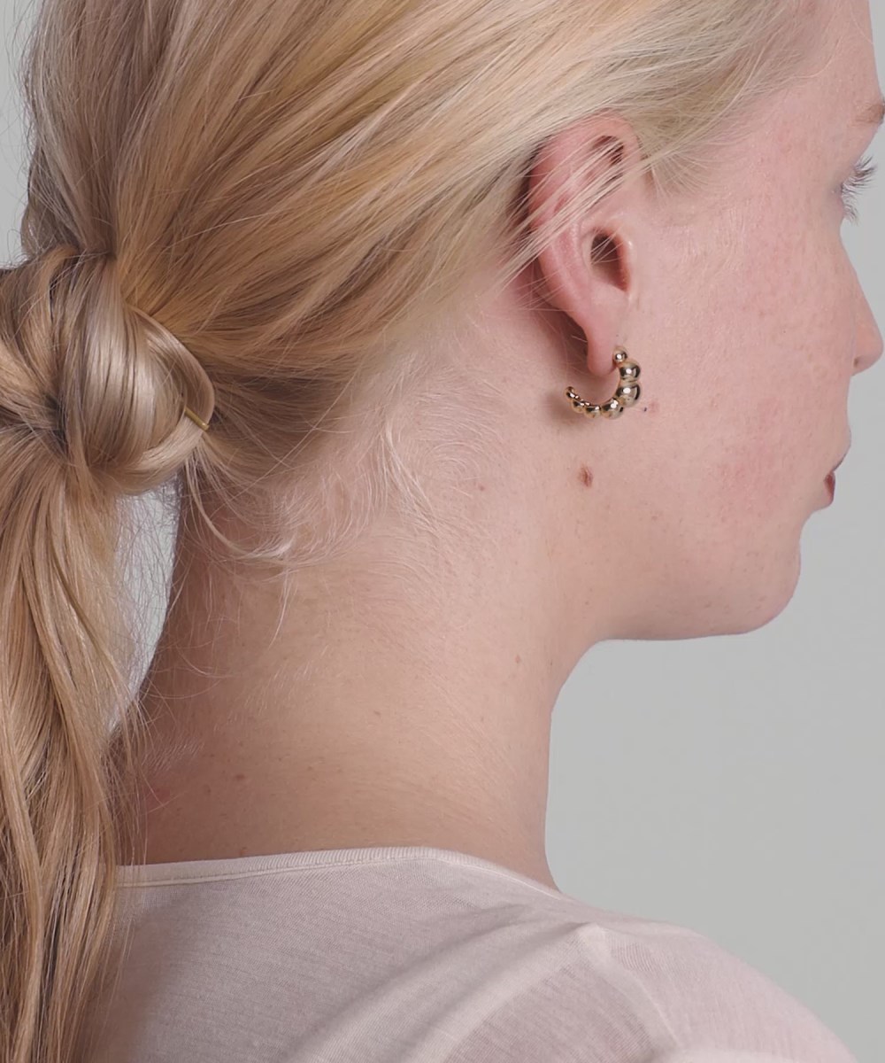 Mejuri Puffy Charlotte Hoops - Gold Vermeil