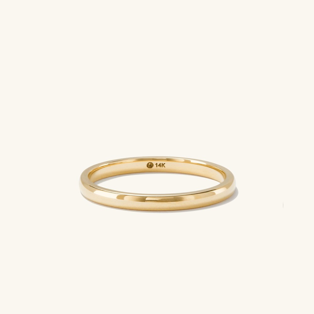 Mejuri 2mm Curve Band - 14k Yellow Gold