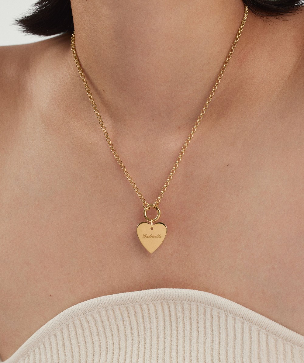 Mejuri Flat Heart Charm - 14k Yellow Gold