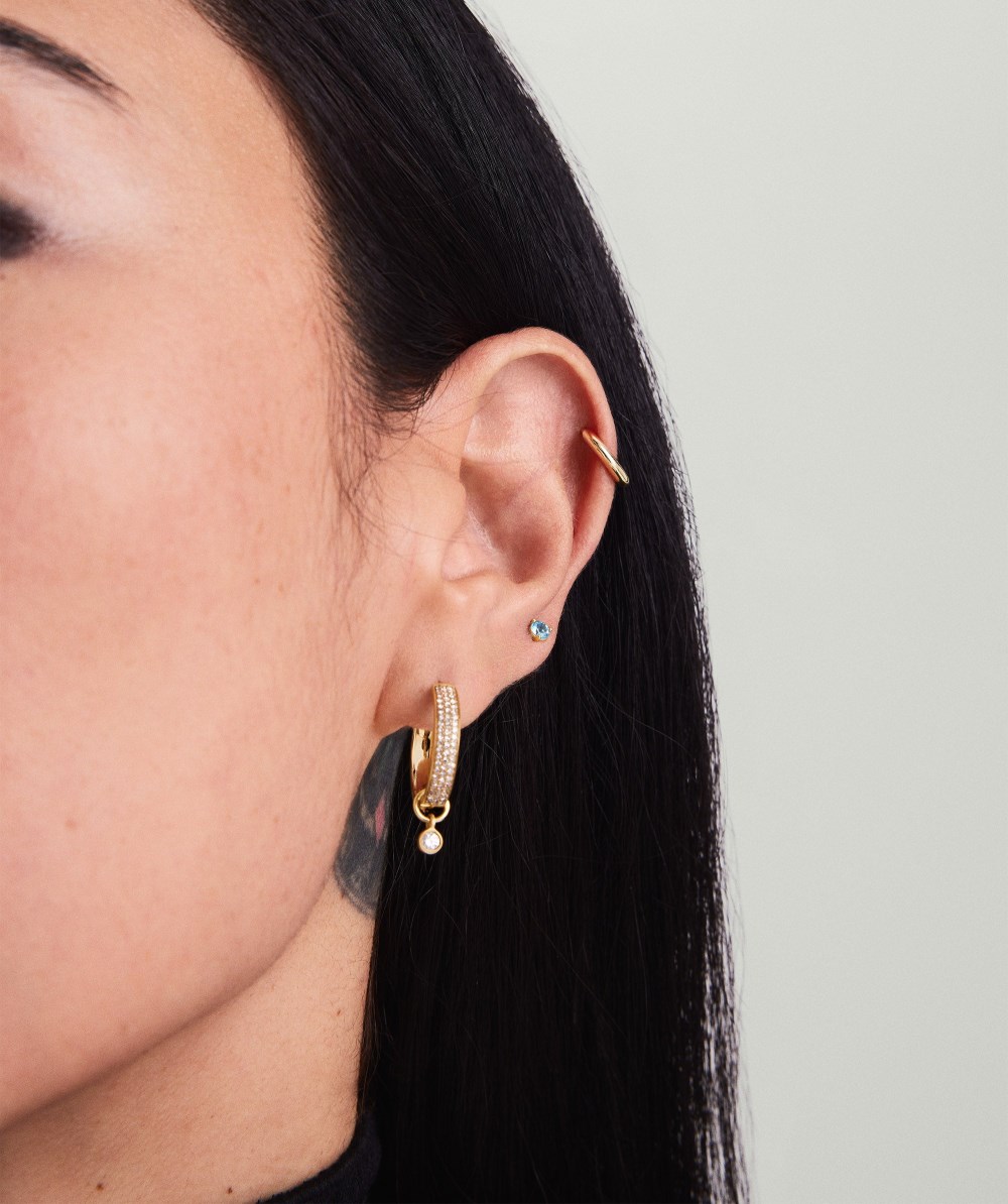Mejuri Gemstone Mini Studs - 14k Yellow Gold