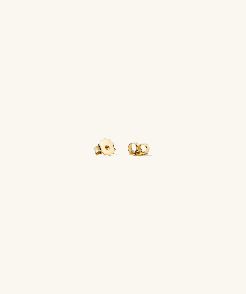 Mejuri Pavé Diamond Oversized Curb Earrings - 14k Yellow Gold