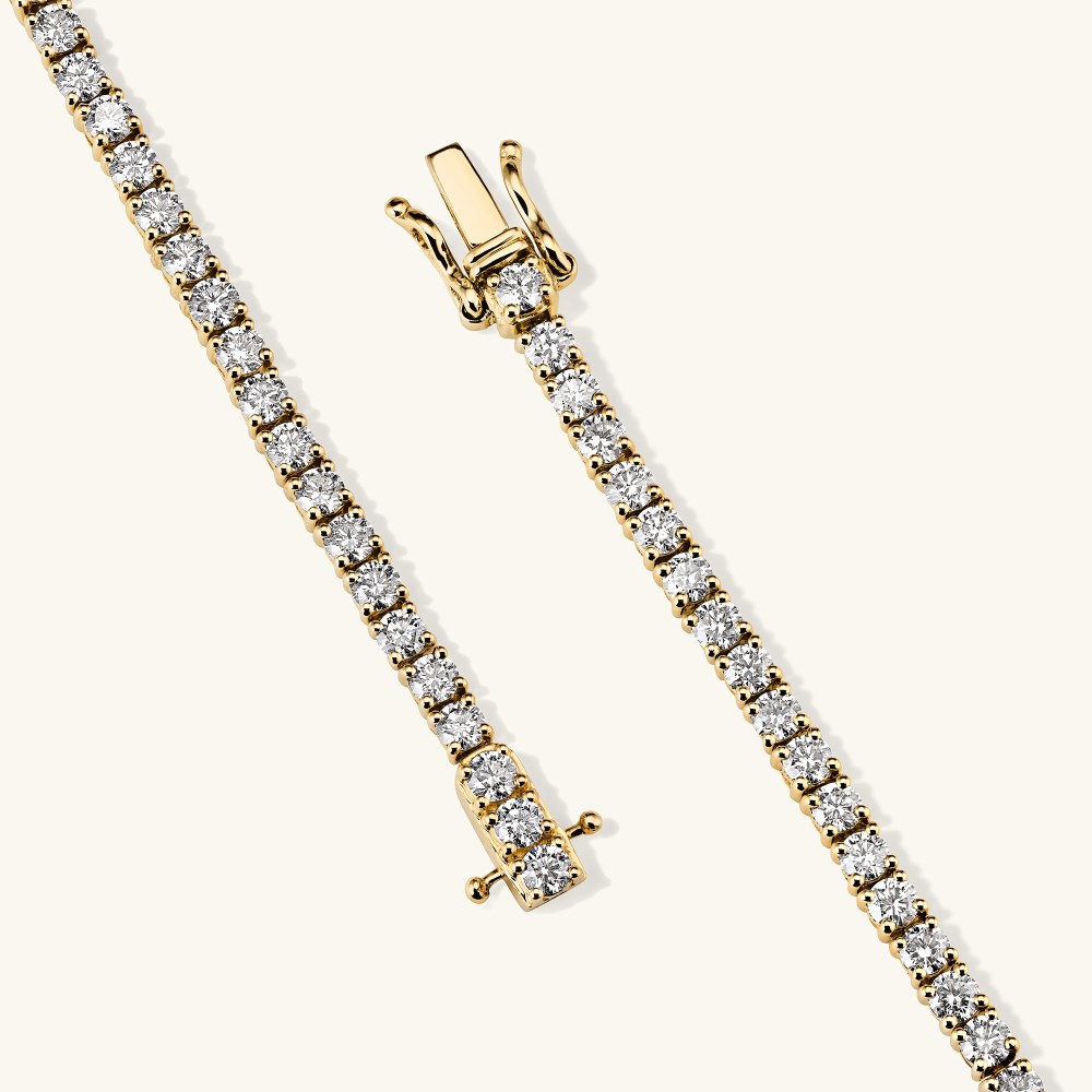 Mejuri Lab Grown Diamond Tennis Bracelet 2.5mm - 14k Yellow Gold