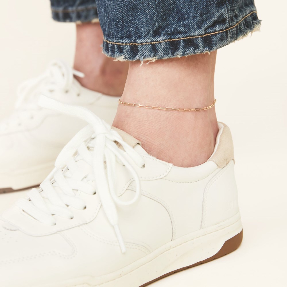 Mejuri Boyfriend Bold Chain Anklet - 14k Yellow Gold