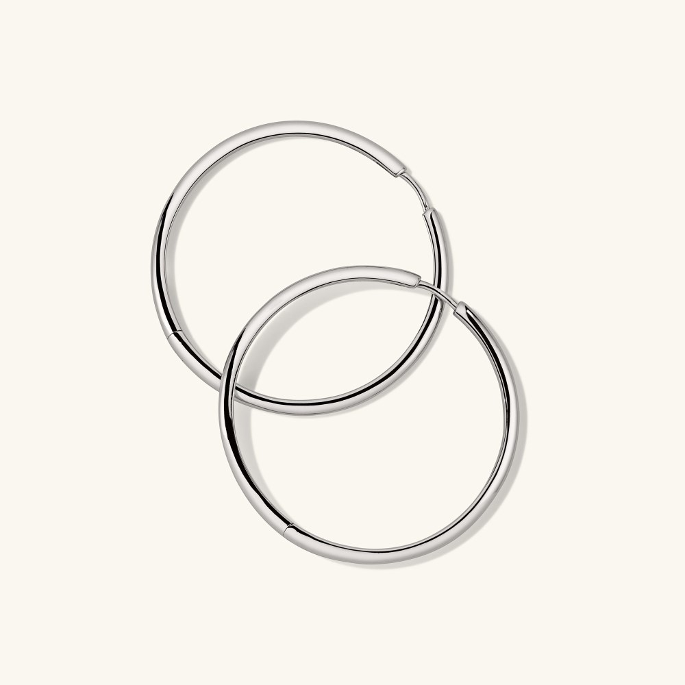 Mejuri Tube Oversized Hoops - Sterling Silver