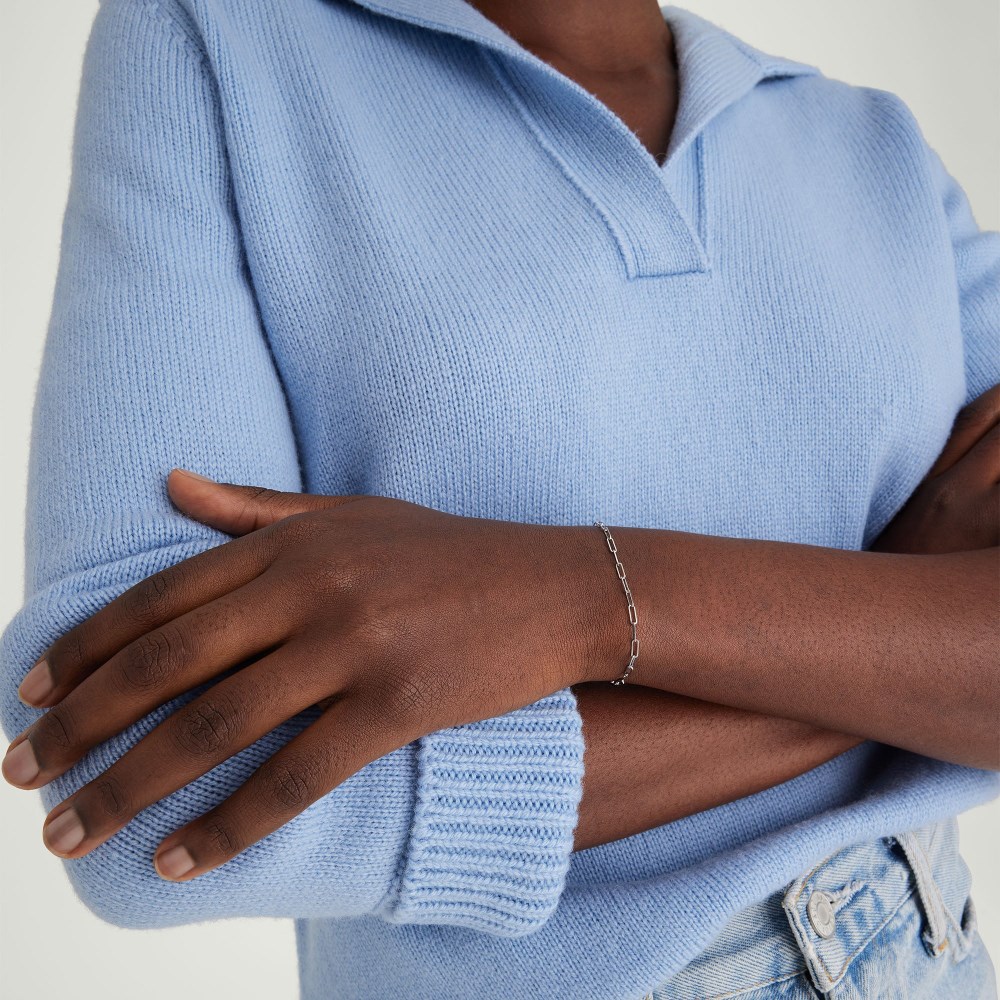 Mejuri Boyfriend Bold Bracelet - 14k White Gold
