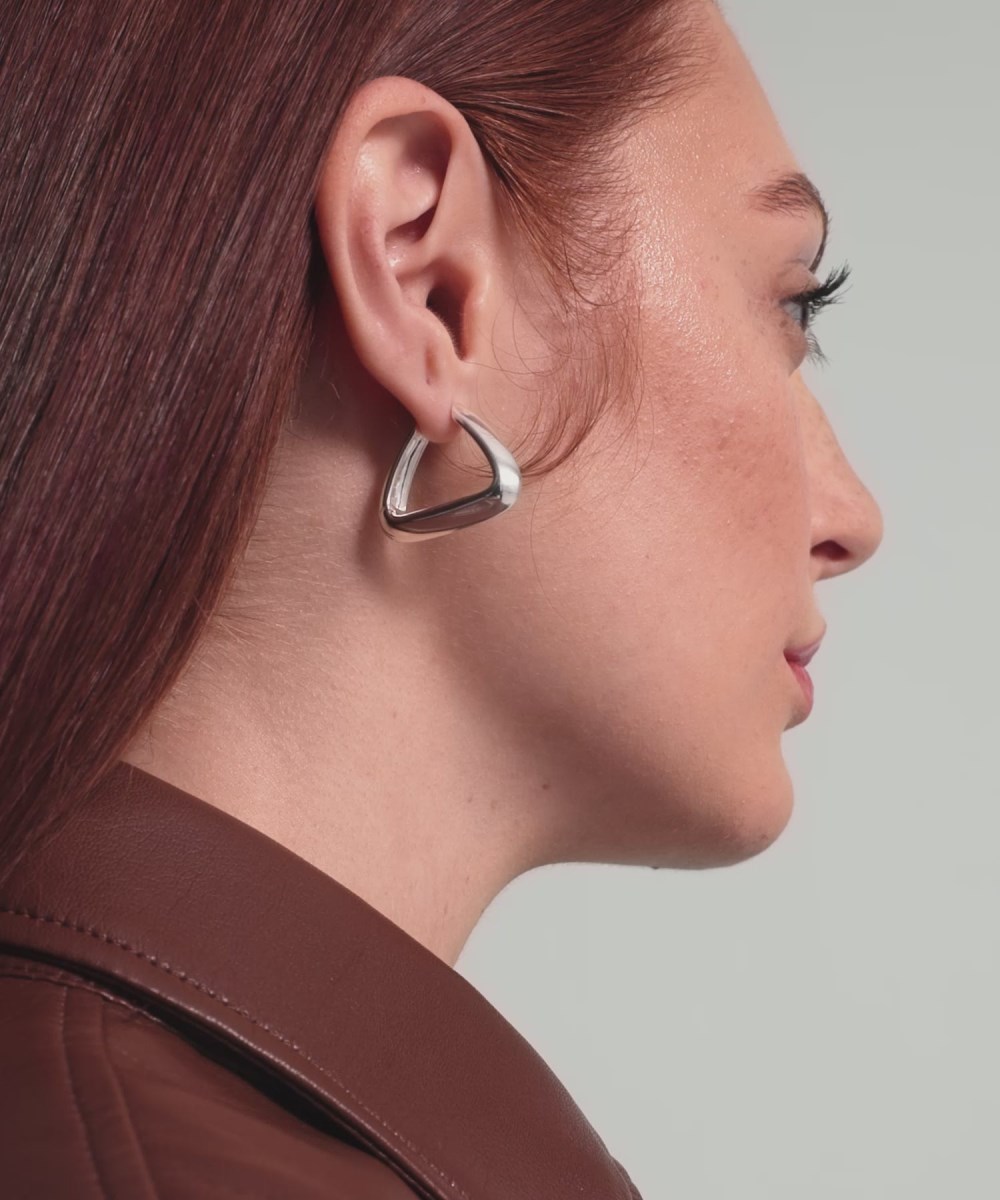 Mejuri Patra Large Hoops - Sterling Silver