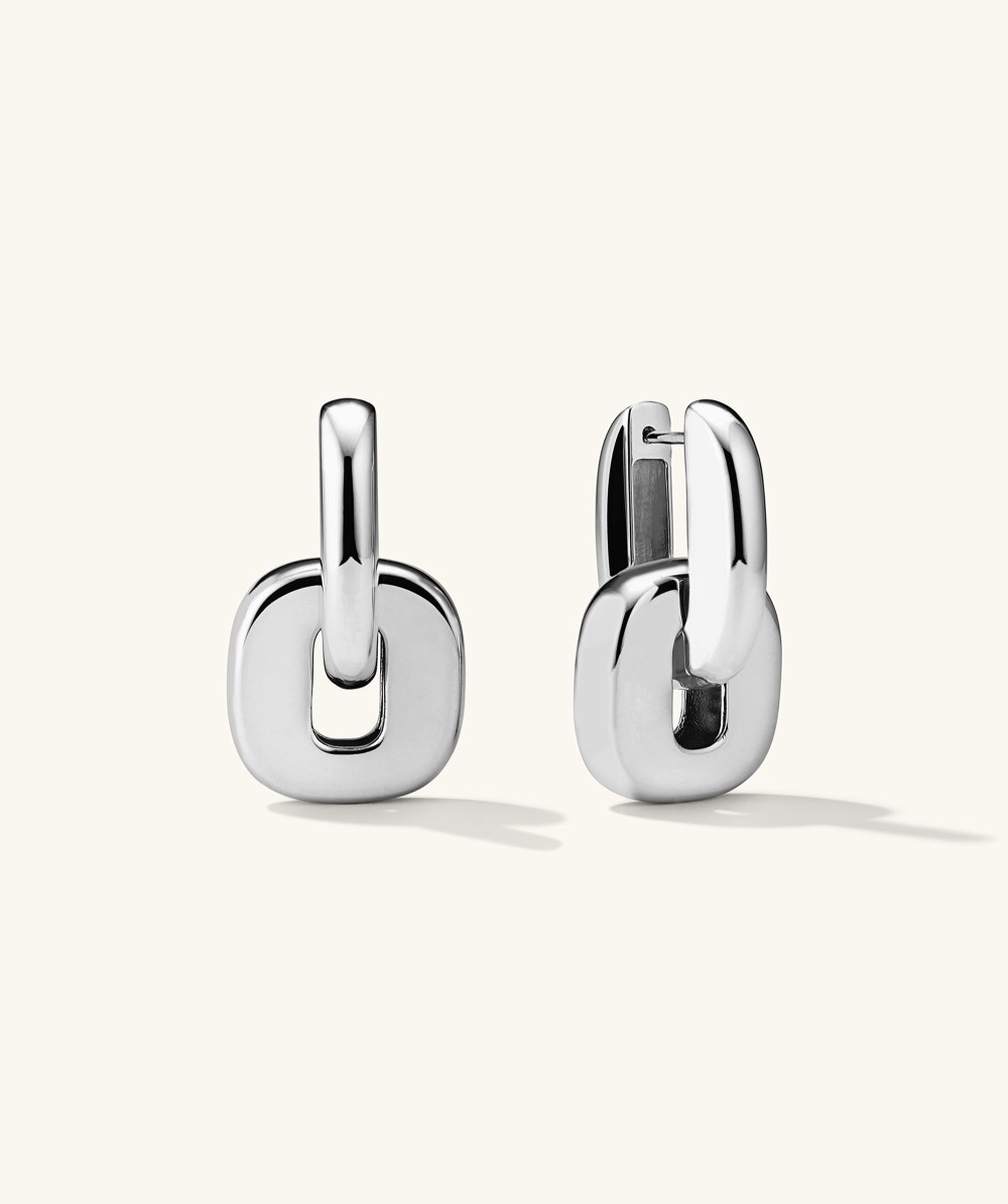 Mejuri Stevie Hoops - Sterling Silver