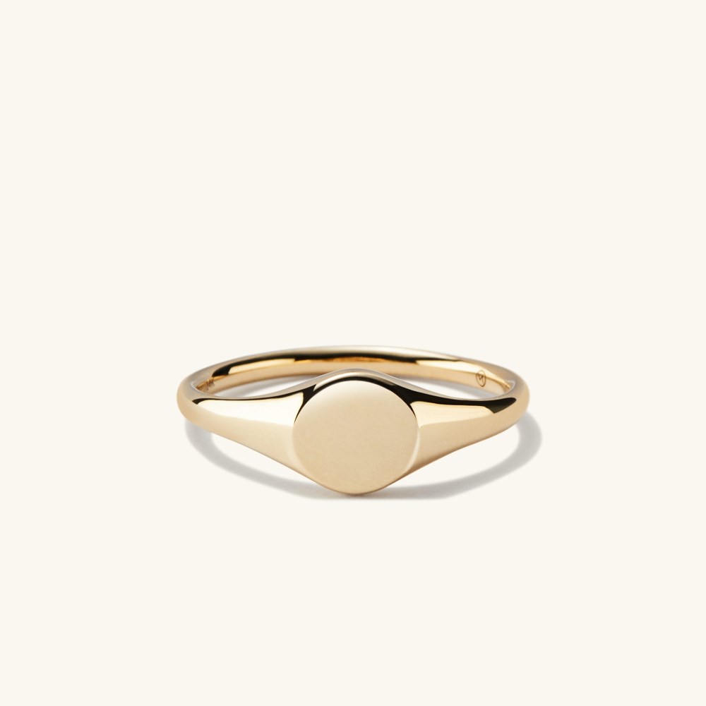 Mejuri Signet Pinky Ring - 14k Yellow Gold