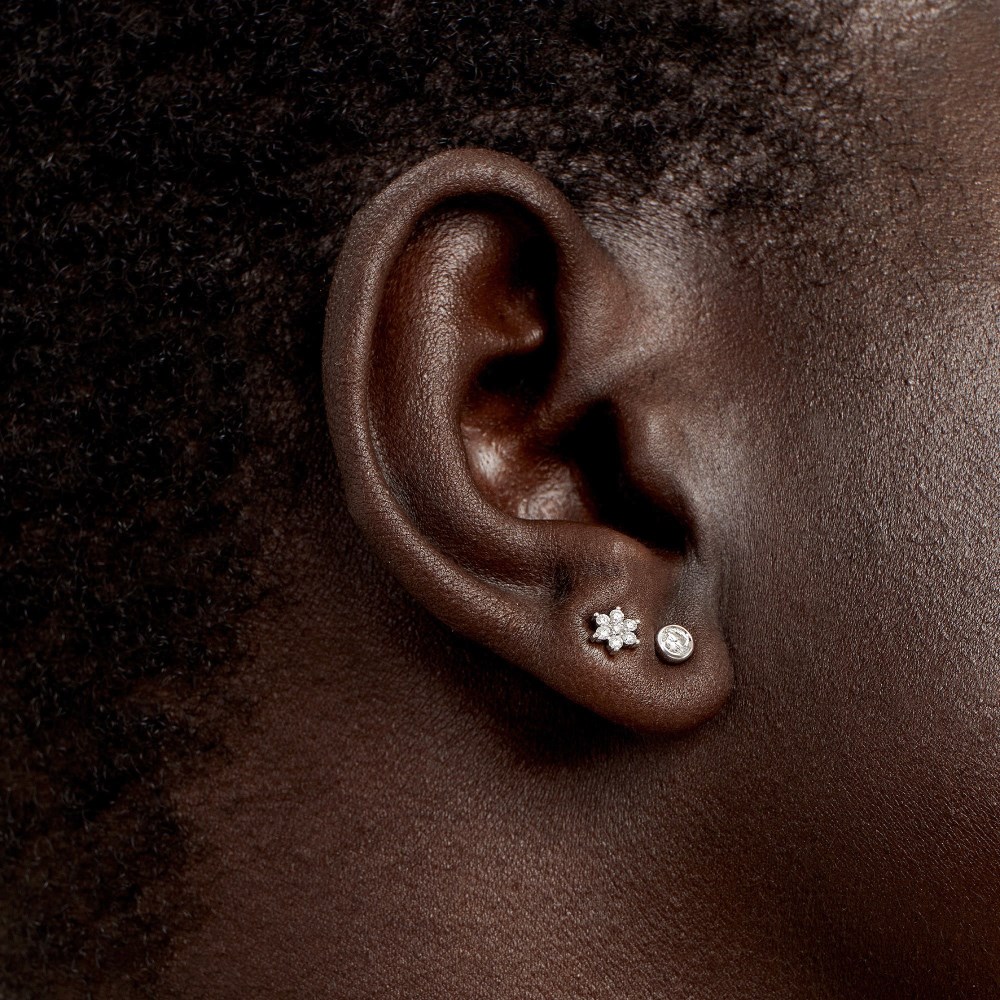 Mejuri Round Diamond Studs - 14k White Gold