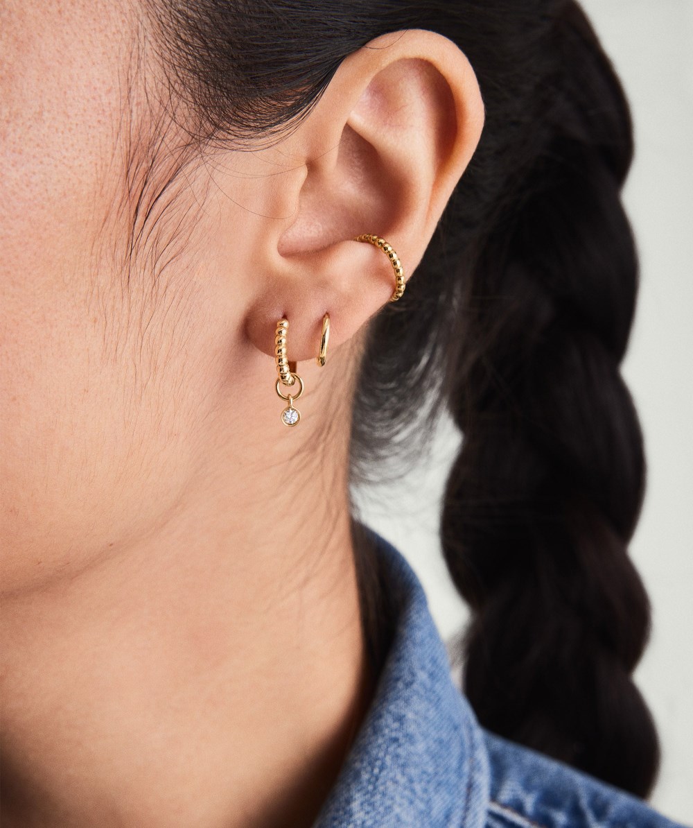 Mejuri Mini Hoop - 14k Yellow Gold
