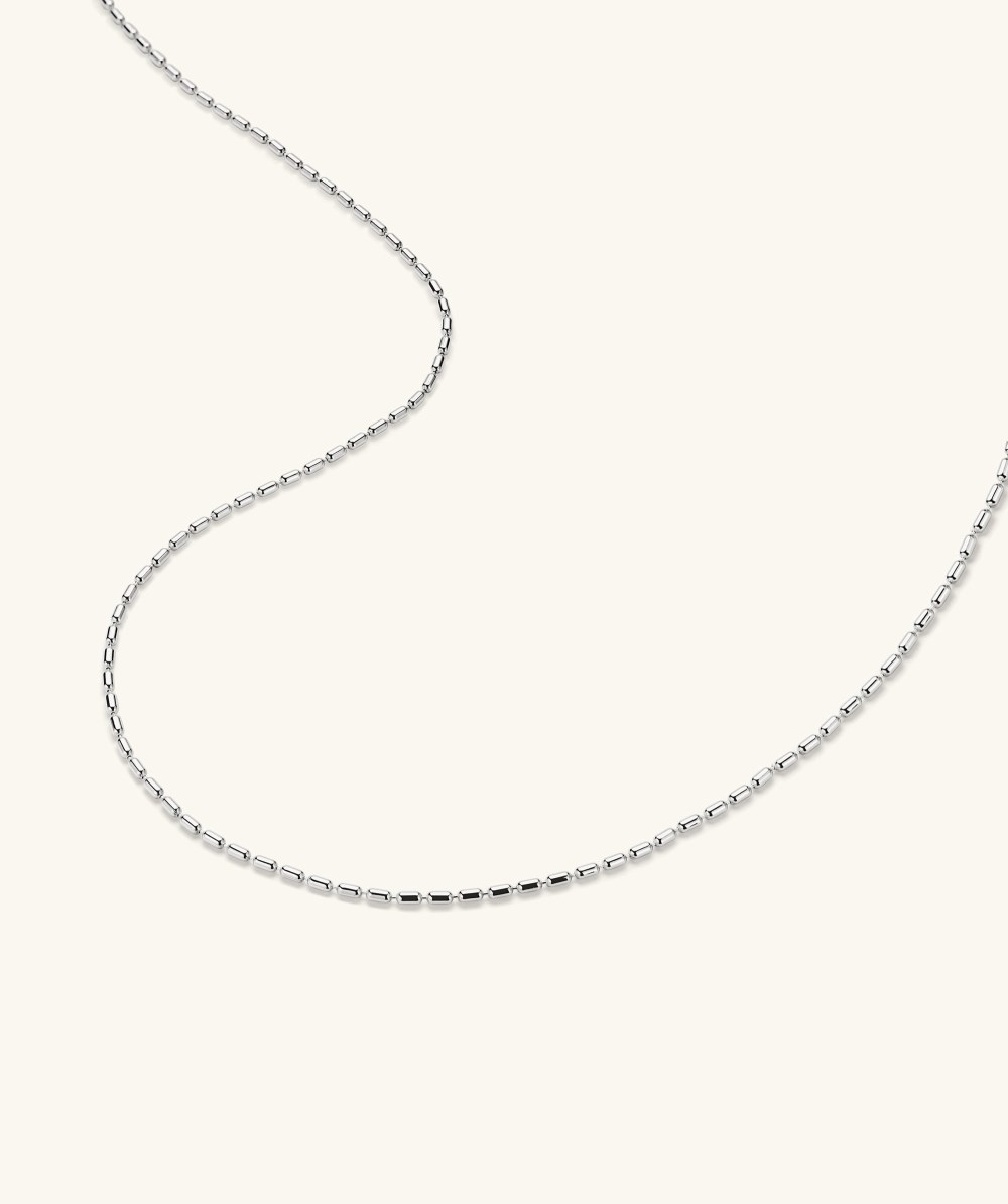 Mejuri Barrel Link Chain Necklace - Sterling Silver