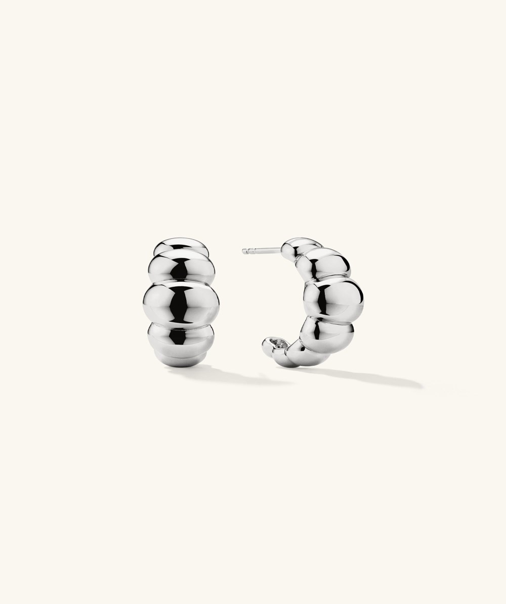 Mejuri Puffy Charlotte Hoops - Sterling Silver