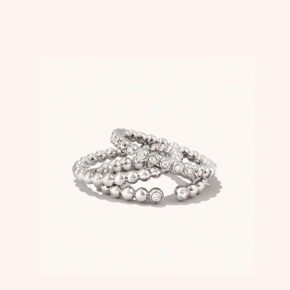 Mejuri Bold Beaded Diamond Eternity Ring - 14k White Gold