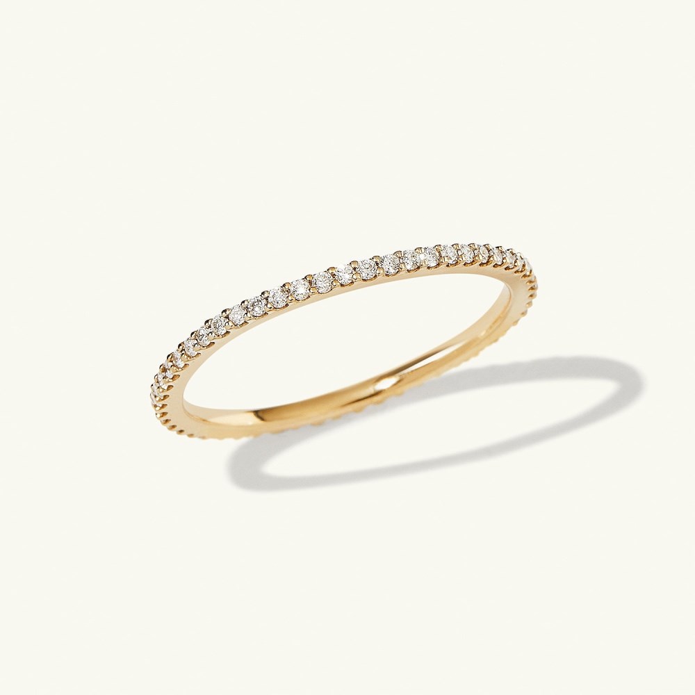 Mejuri Slim Diamond Eternity Band - 14k Yellow Gold