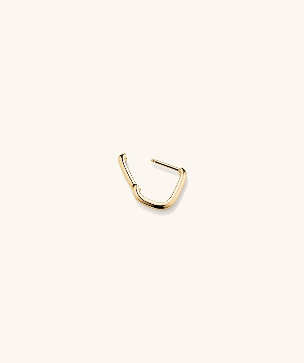 Mejuri Single Huggie U Hoop - 14k Yellow Gold