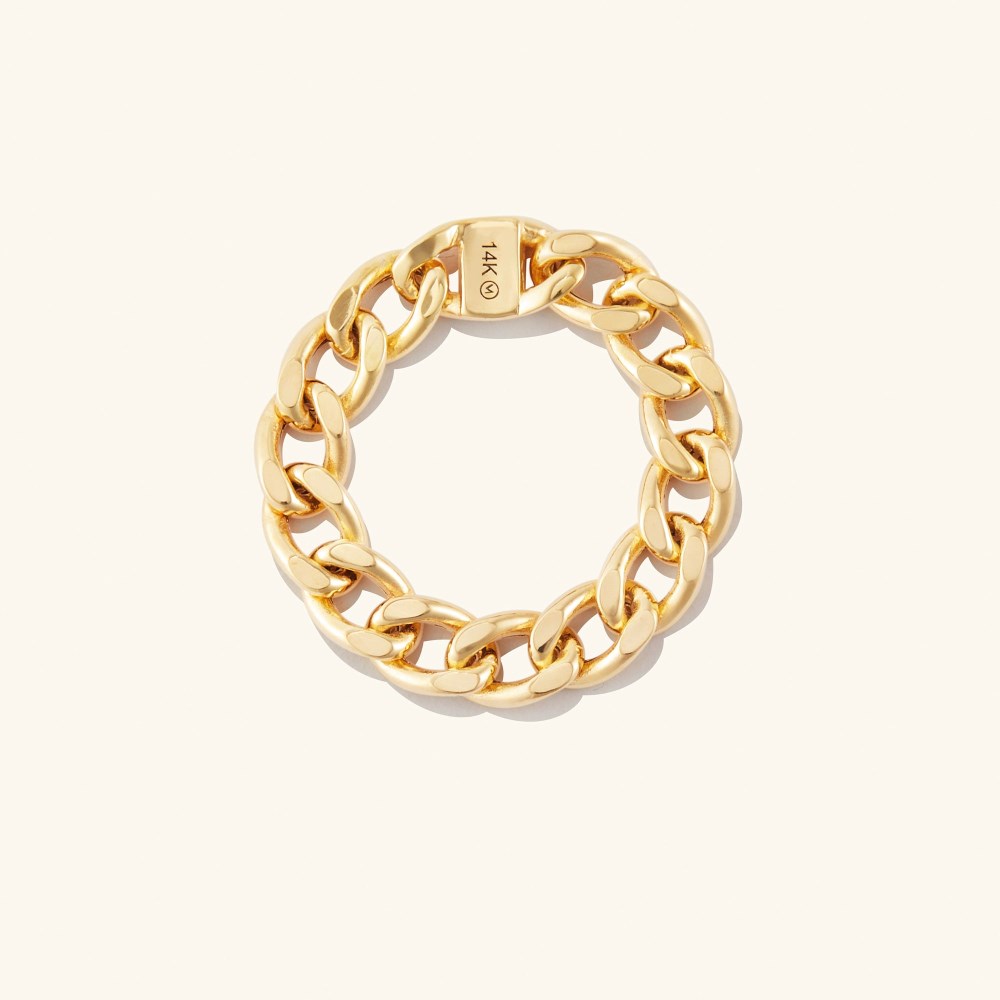 Mejuri Bold Chain Ring - 14k Yellow Gold
