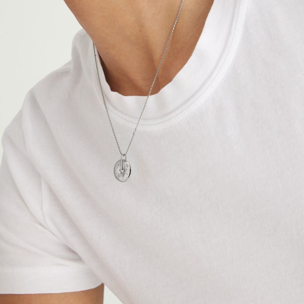 Mejuri Zodiac Pendant Necklace - Sterling Silver
