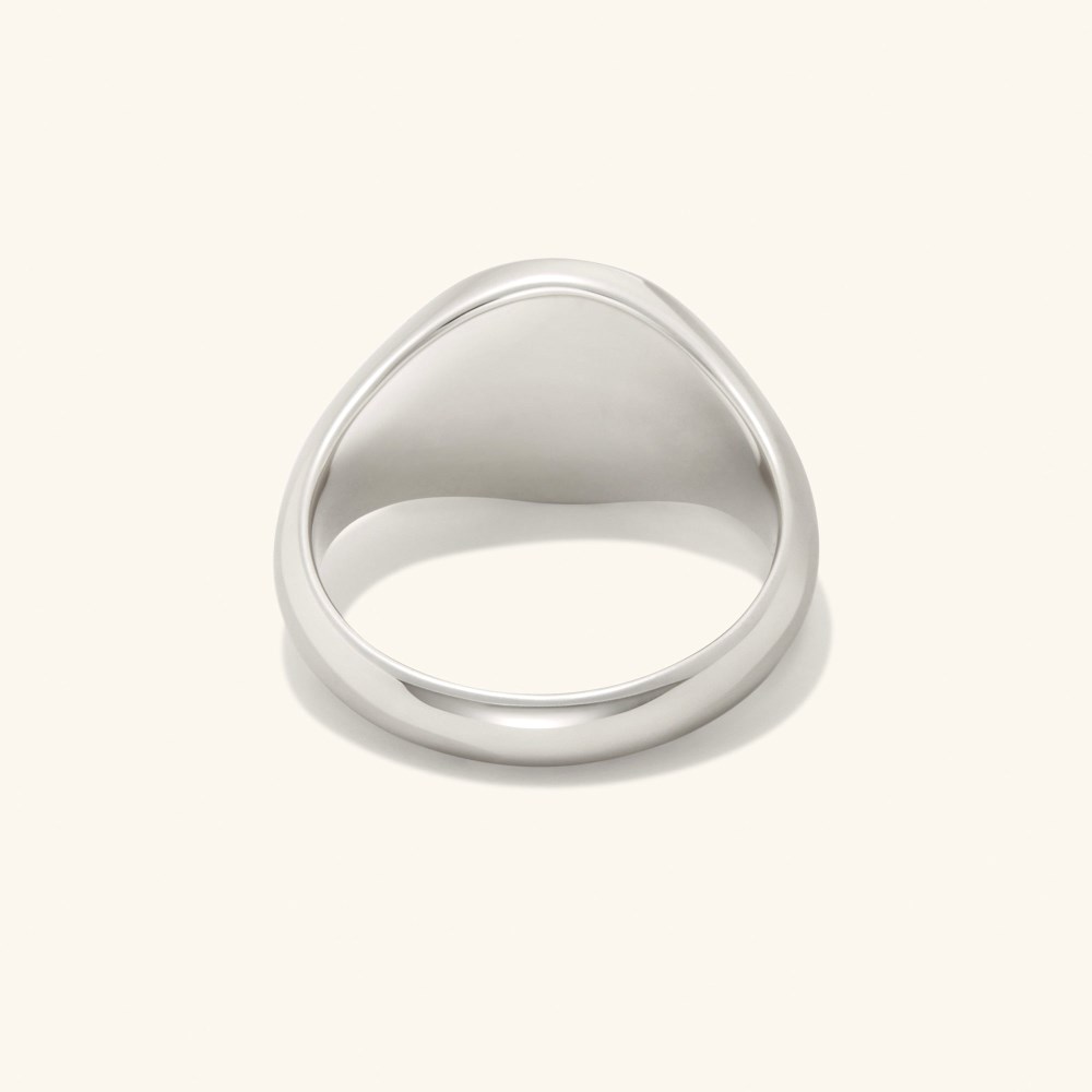 Mejuri Bold Round Signet Ring - Sterling Silver