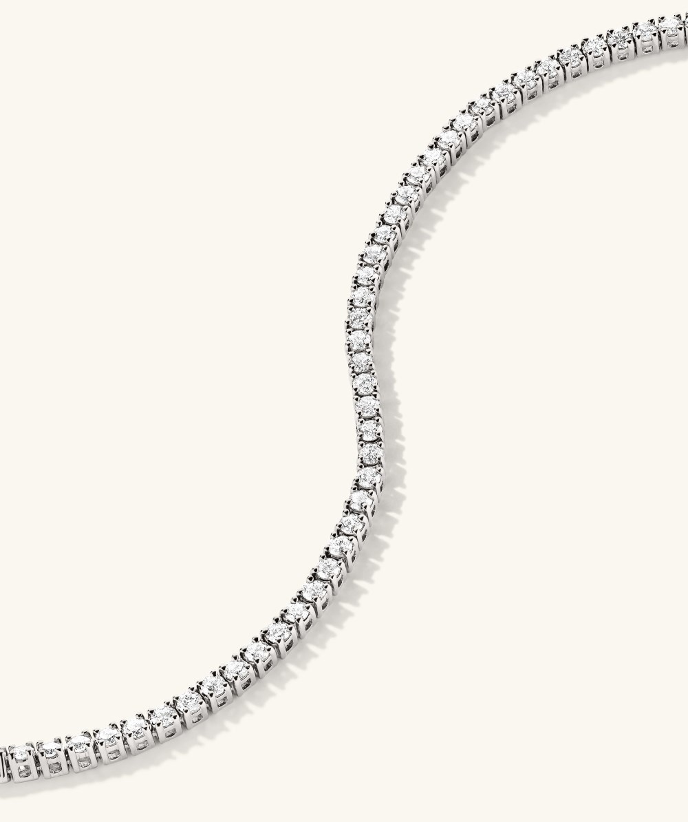 Mejuri Diamond Tennis Necklace 1.8mm - 14k White Gold