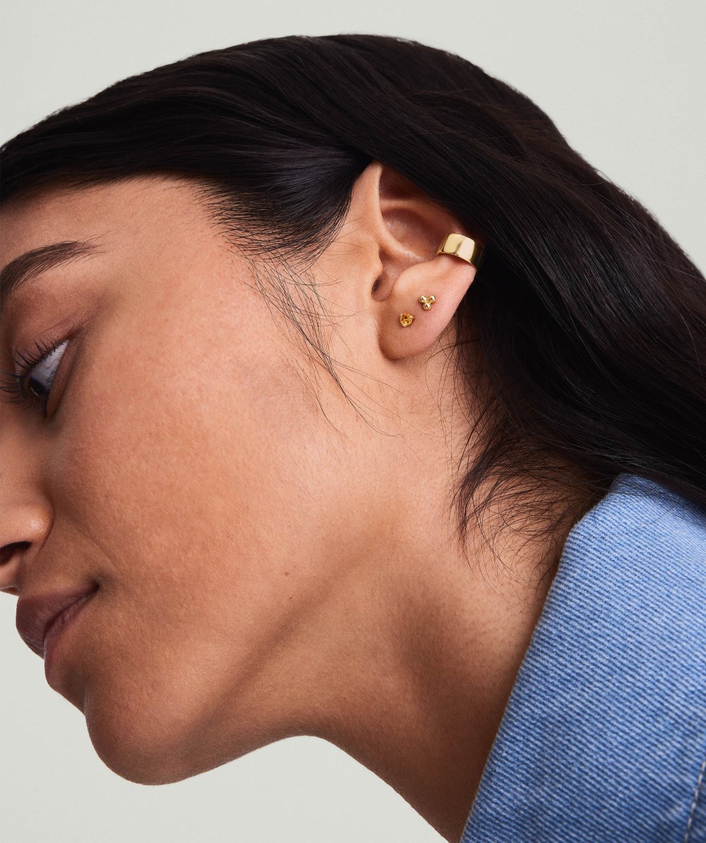 Mejuri Gemstone Mini Studs - 14k Yellow Gold