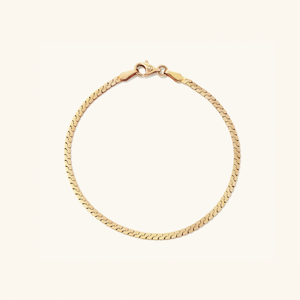 Mejuri Serpentine Chain Bracelet - 14k Yellow Gold