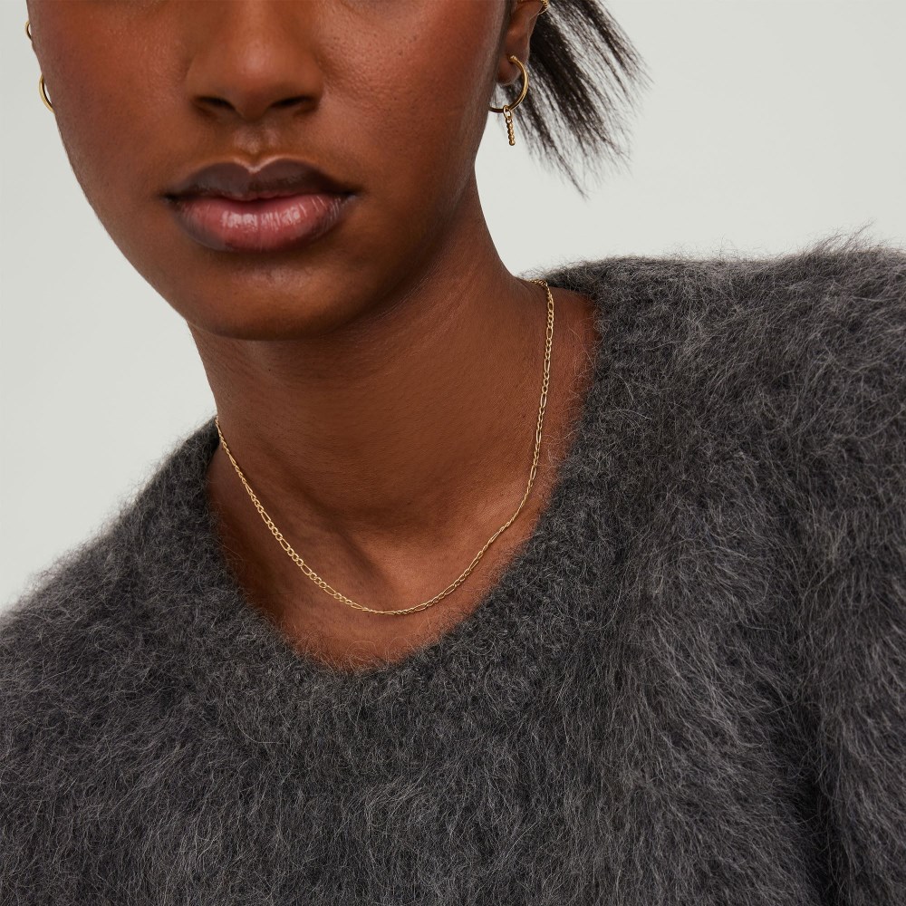 Mejuri Figaro Chain Necklace - 14k Yellow Gold