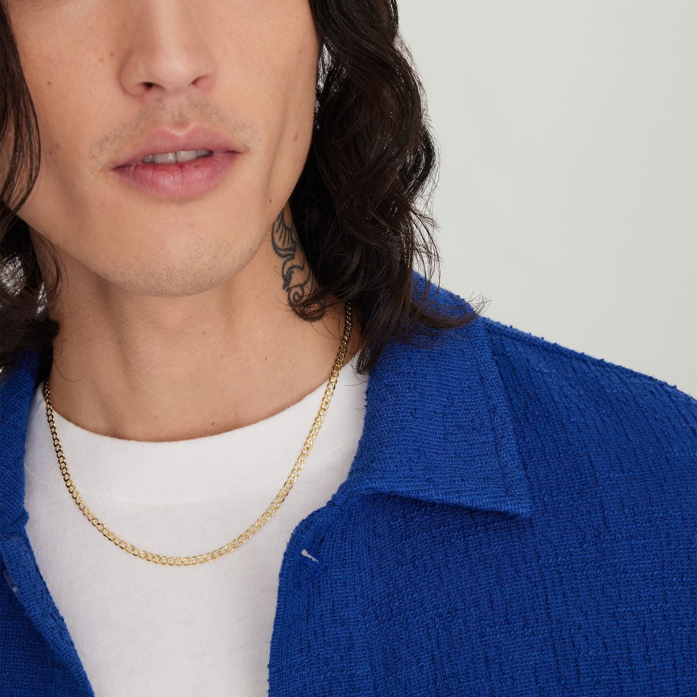 Mejuri Flat Curb Chain Necklace - 14k Yellow Gold