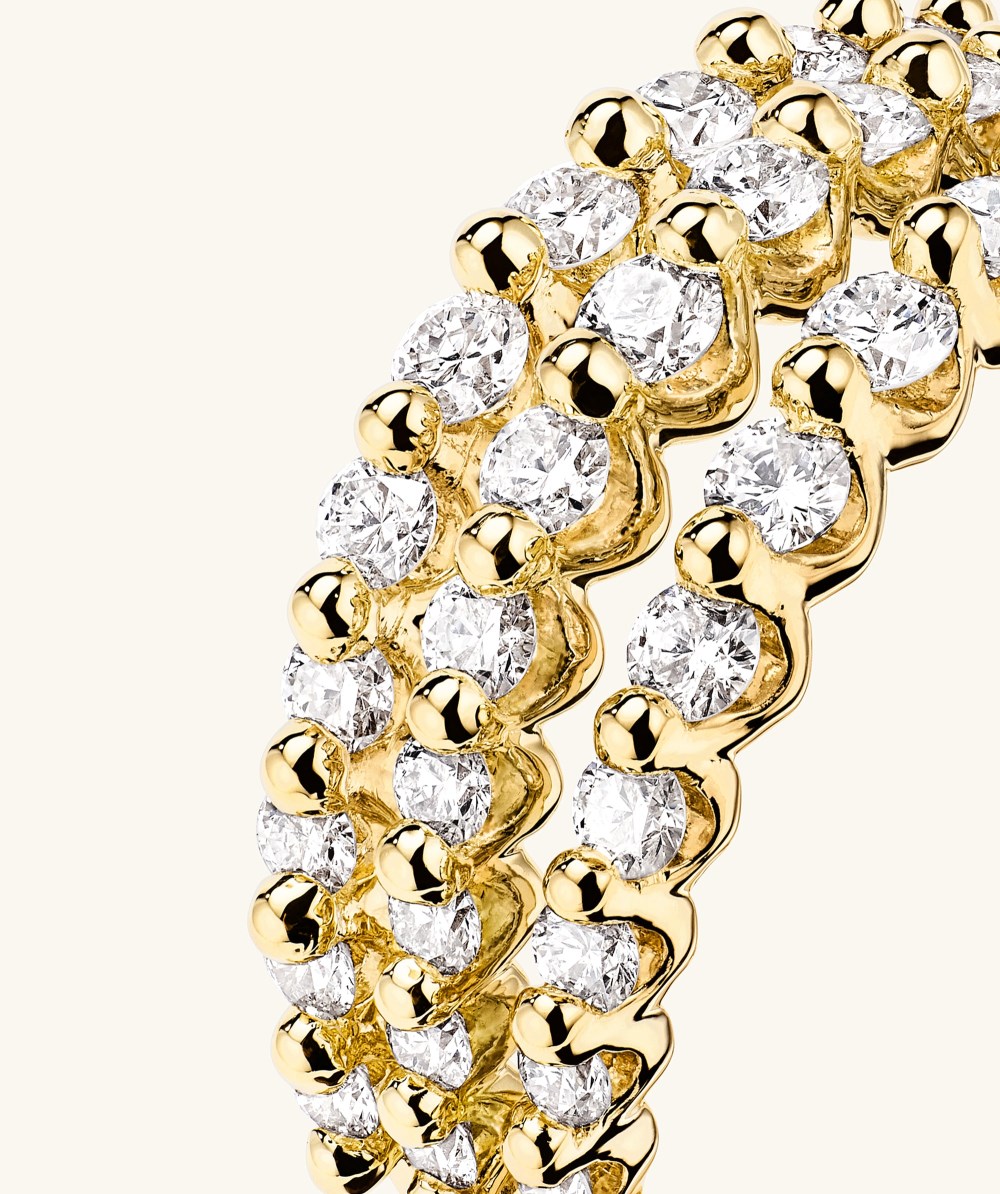Mejuri Triple Lace Diamond Ring - 14k Yellow Gold