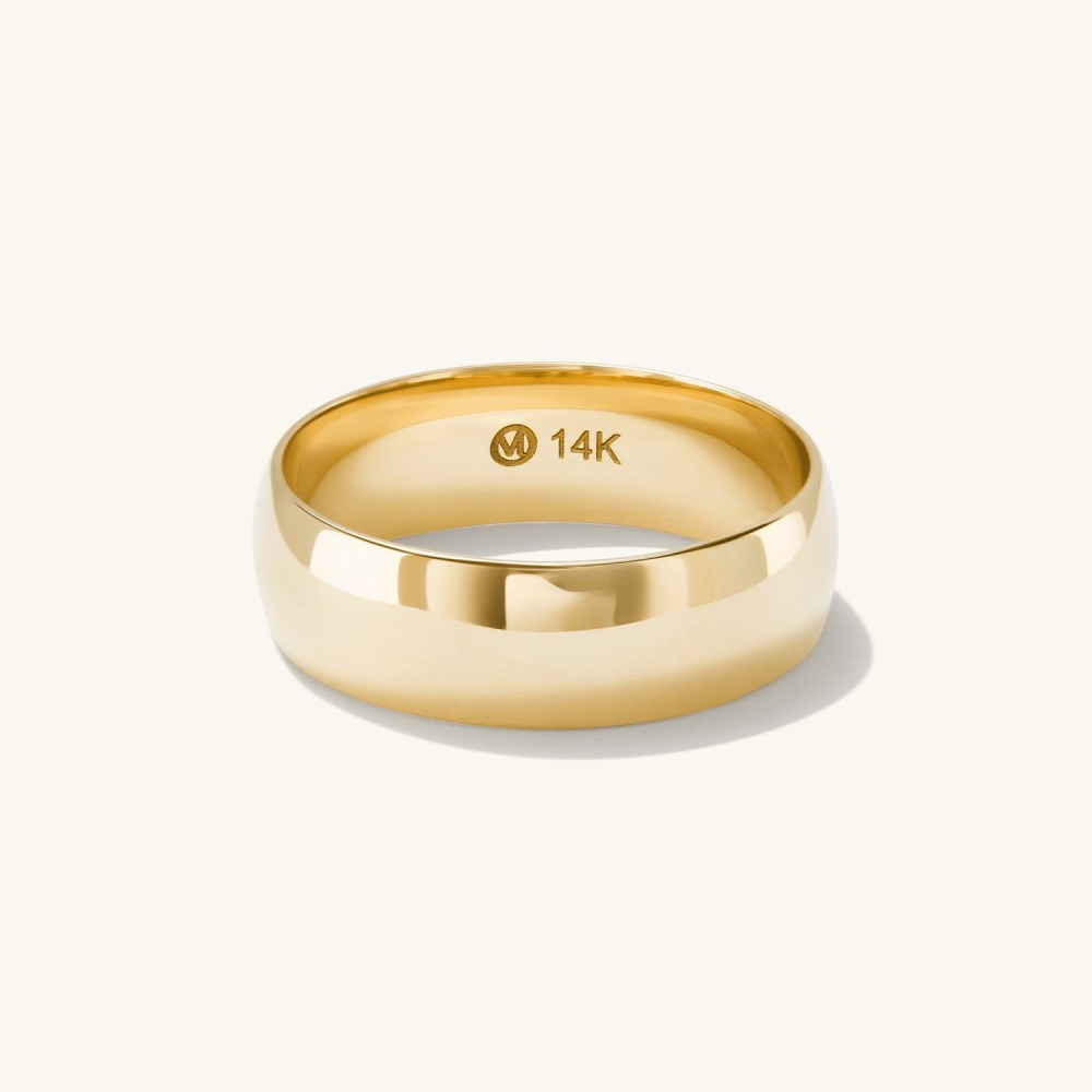 Mejuri 6mm Curve Band - 14k Yellow Gold