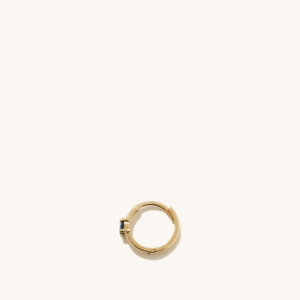 Mejuri Single Colored Mini Hoop - 14k Yellow Gold