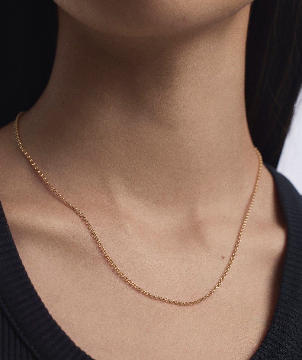Mejuri Baby Rolo Chain - 14k Yellow Gold