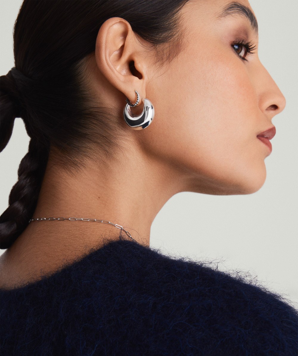 Mejuri Sculptural Hoops - Sterling Silver