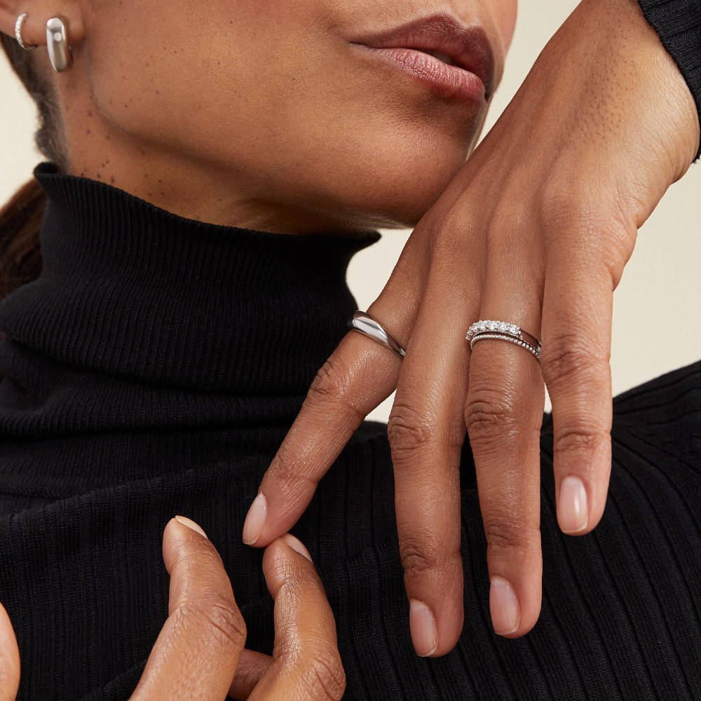 Mejuri Bold Diamond Half Eternity Ring - 14k White Gold