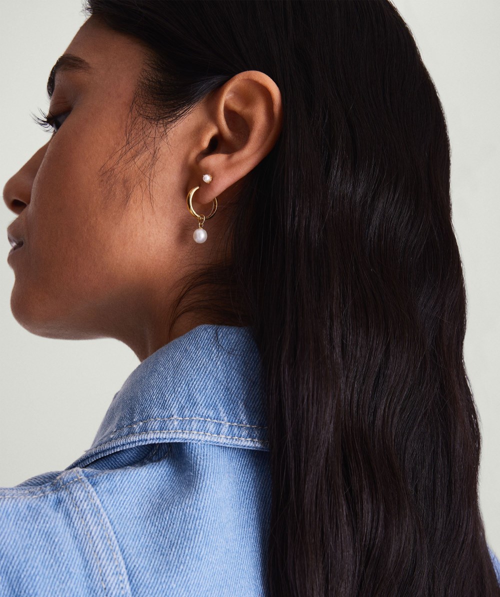 Mejuri Gemstone Mini Studs - 14k Yellow Gold