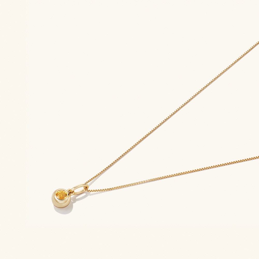 Mejuri Birthstone Sphere Charm - 14k Yellow Gold