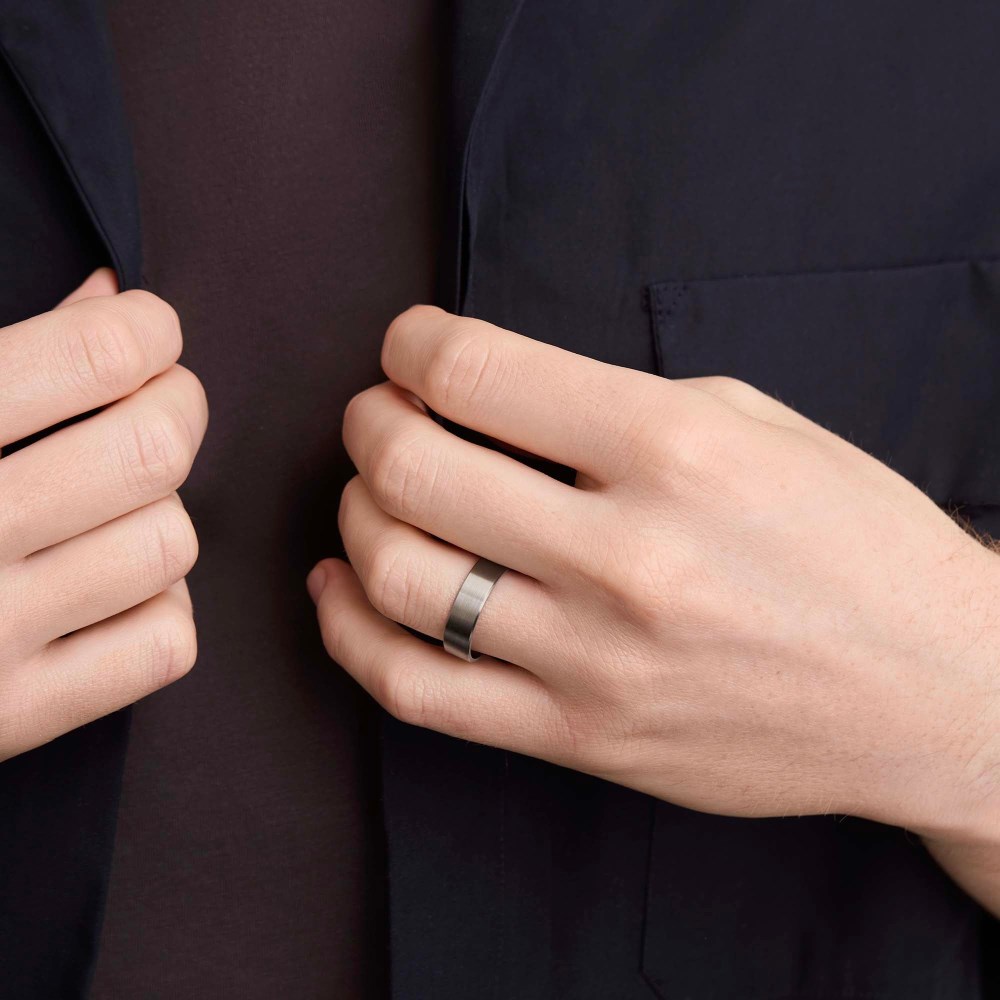 Mejuri 6mm Smooth Band - Titanium