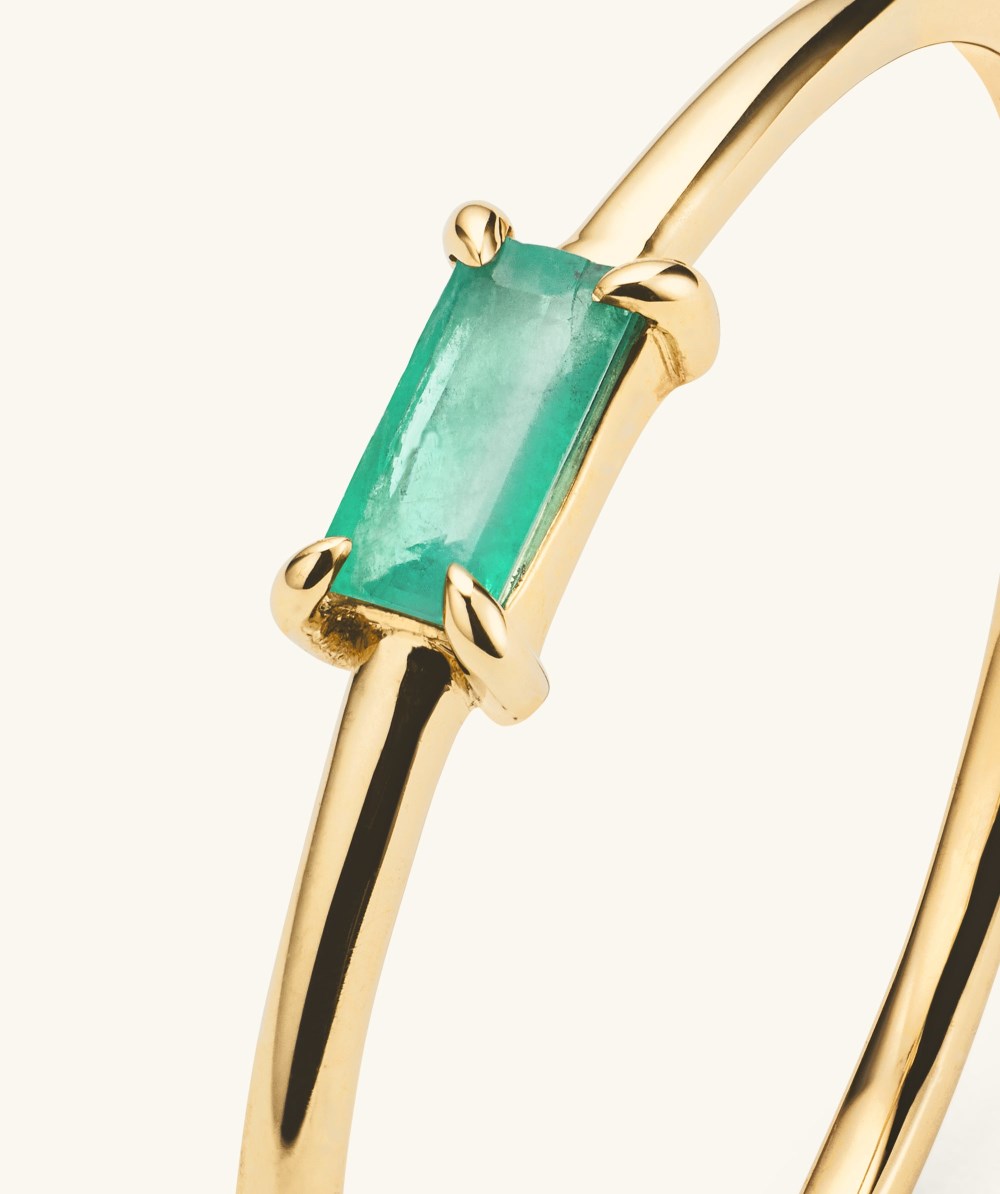 Mejuri Baguette Stacker Ring - 14k Yellow Gold