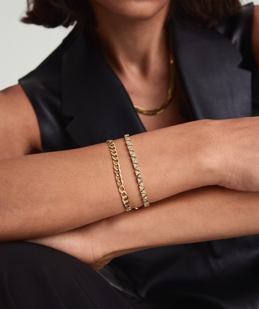 Mejuri Patra Diamond Tennis Bracelet - 14k Yellow Gold