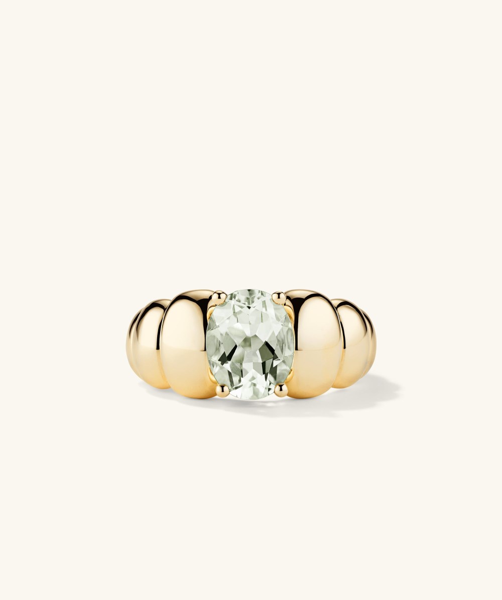 Mejuri Puffy Charlotte Gemstone Ring - 14k Yellow Gold