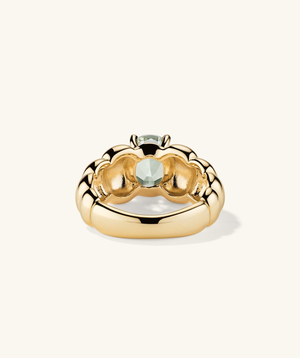 Mejuri Puffy Charlotte Gemstone Ring - 14k Yellow Gold