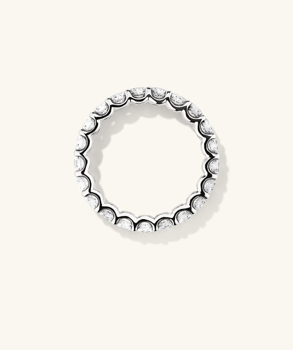 Mejuri 3mm Lab Grown Diamond Eternity Band - 14k White Gold